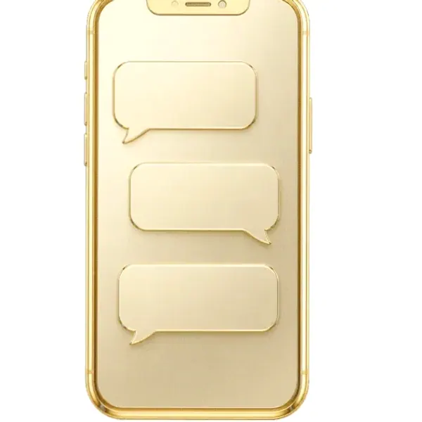 Smartphone with chat bubbles — Love