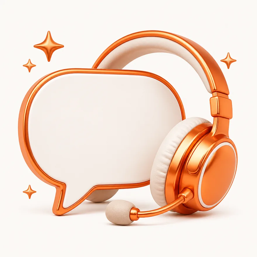 Headset with speech bubble — Love