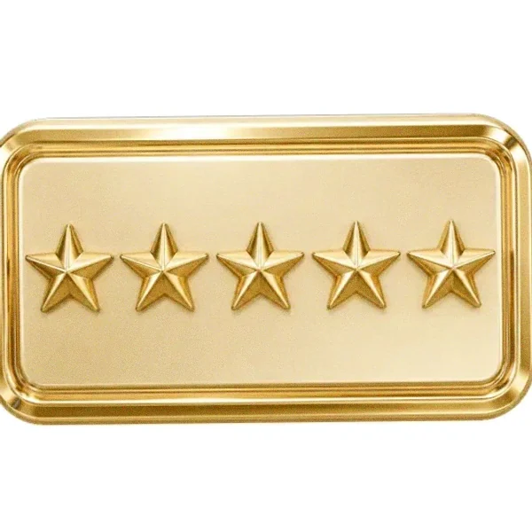 Five-star rating plaque — Love