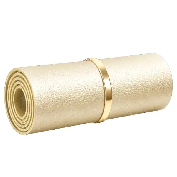 Rolled leather mat — Love