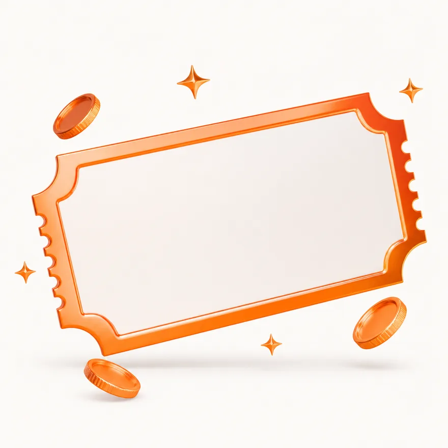 Blank coupon ticket — Love