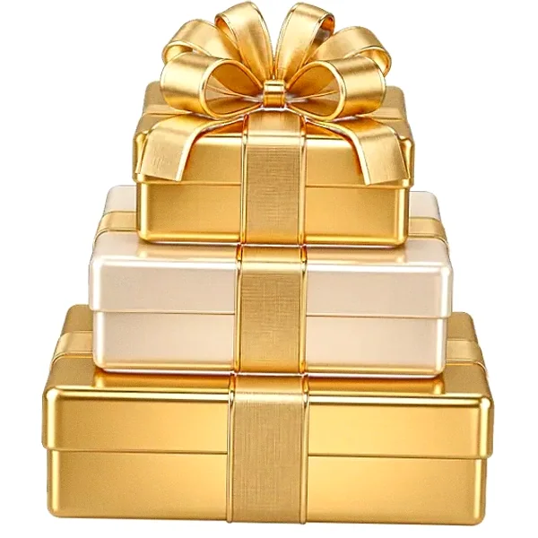 Stacked gift boxes — Love