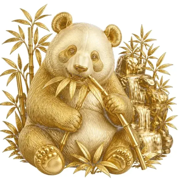 Panda eating bamboo — Love