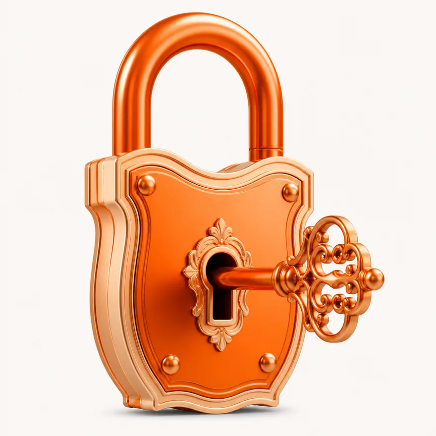 Padlock with key — Love