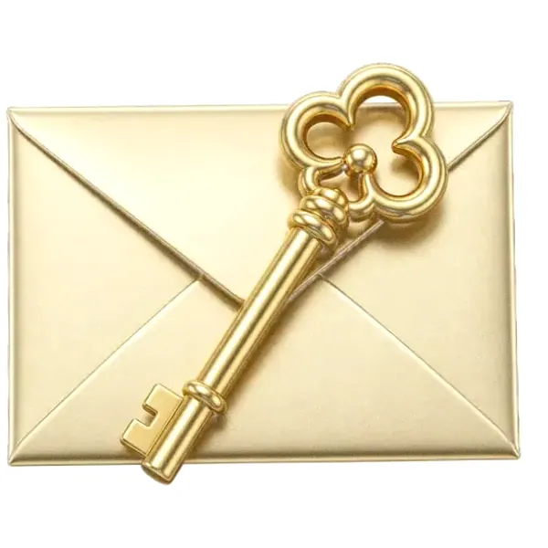 Key on envelope — Love