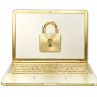 Laptop with padlock — Love