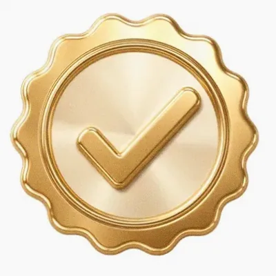 Checkmark badge — Love