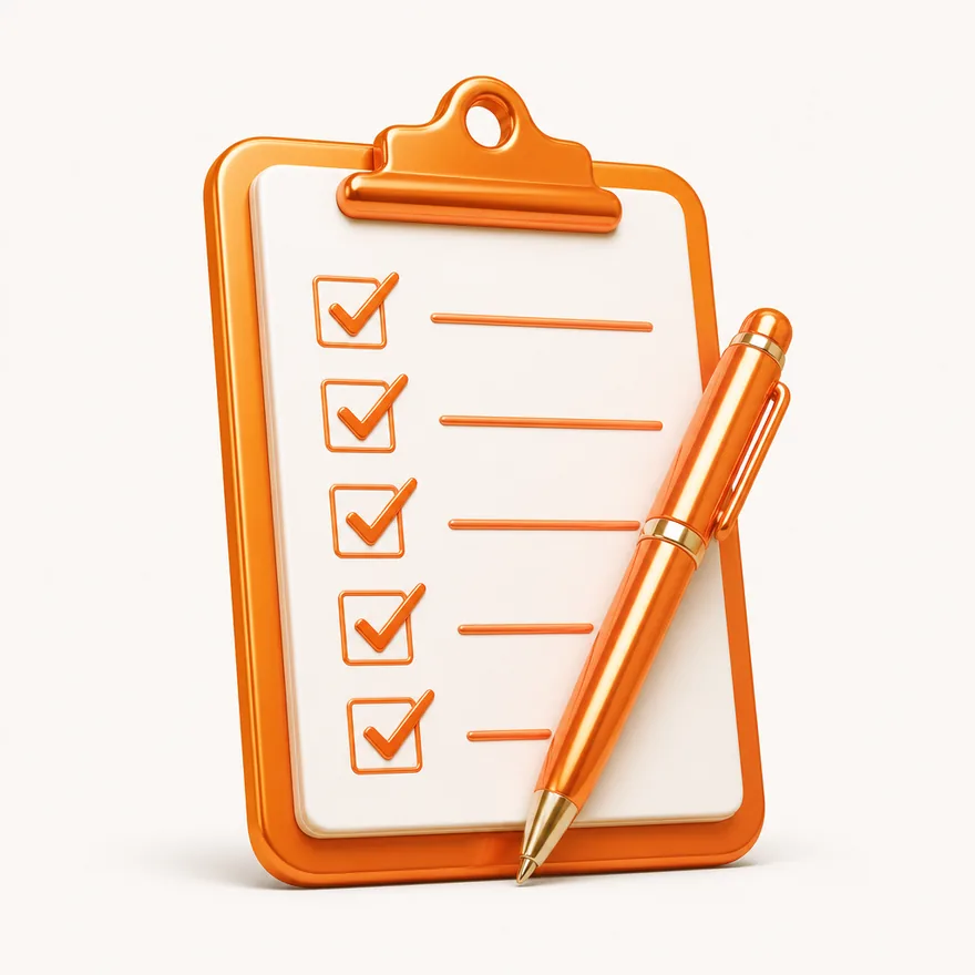 Clipboard checklist — Love