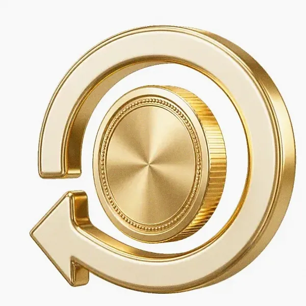 Coin with circular arrow — Love