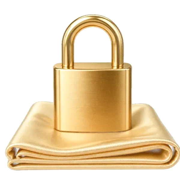 Padlock on folded cloth — Love